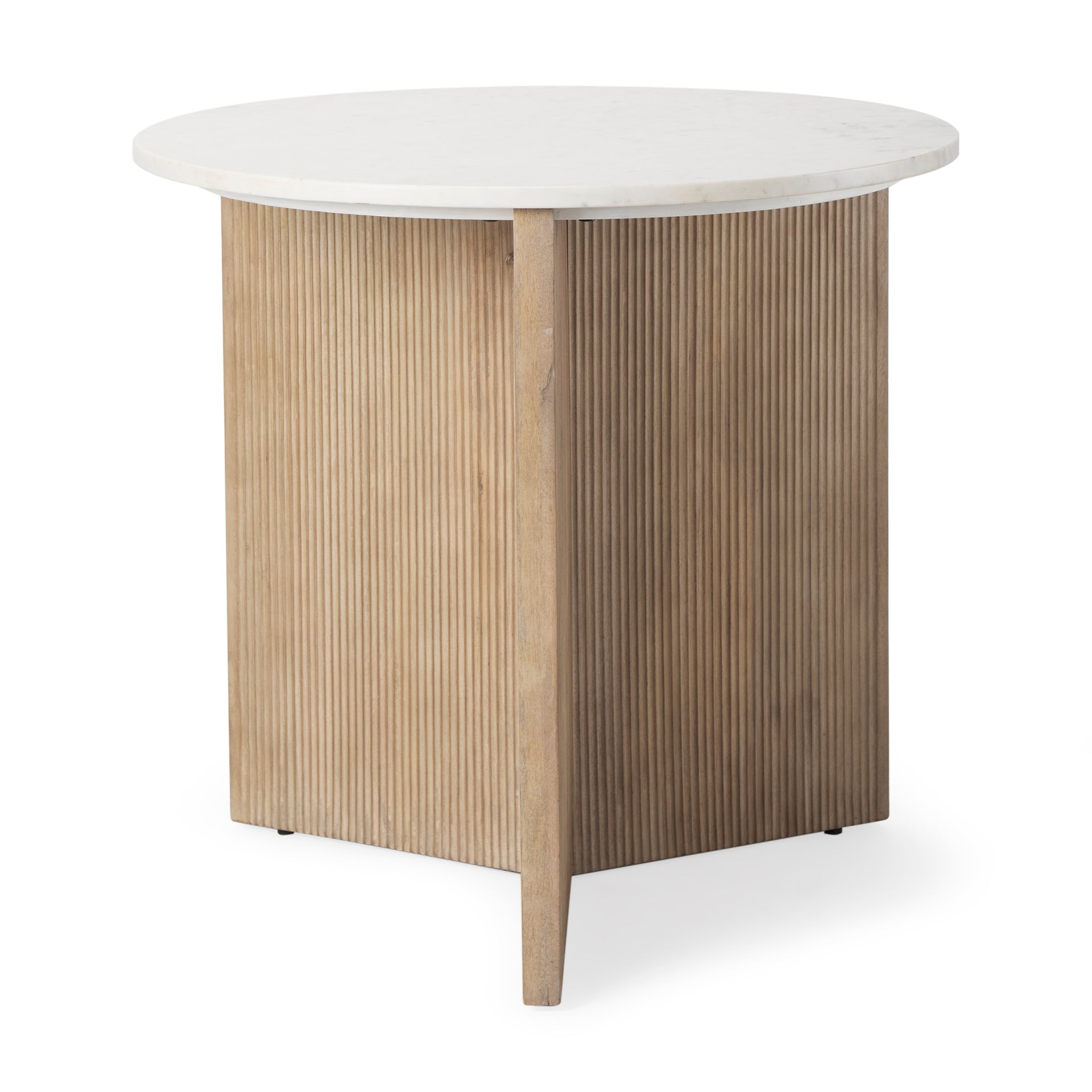 Emmie Accent Table 5 - a - FURNITURE - accent table - wood Mercana Light Brown Marble
