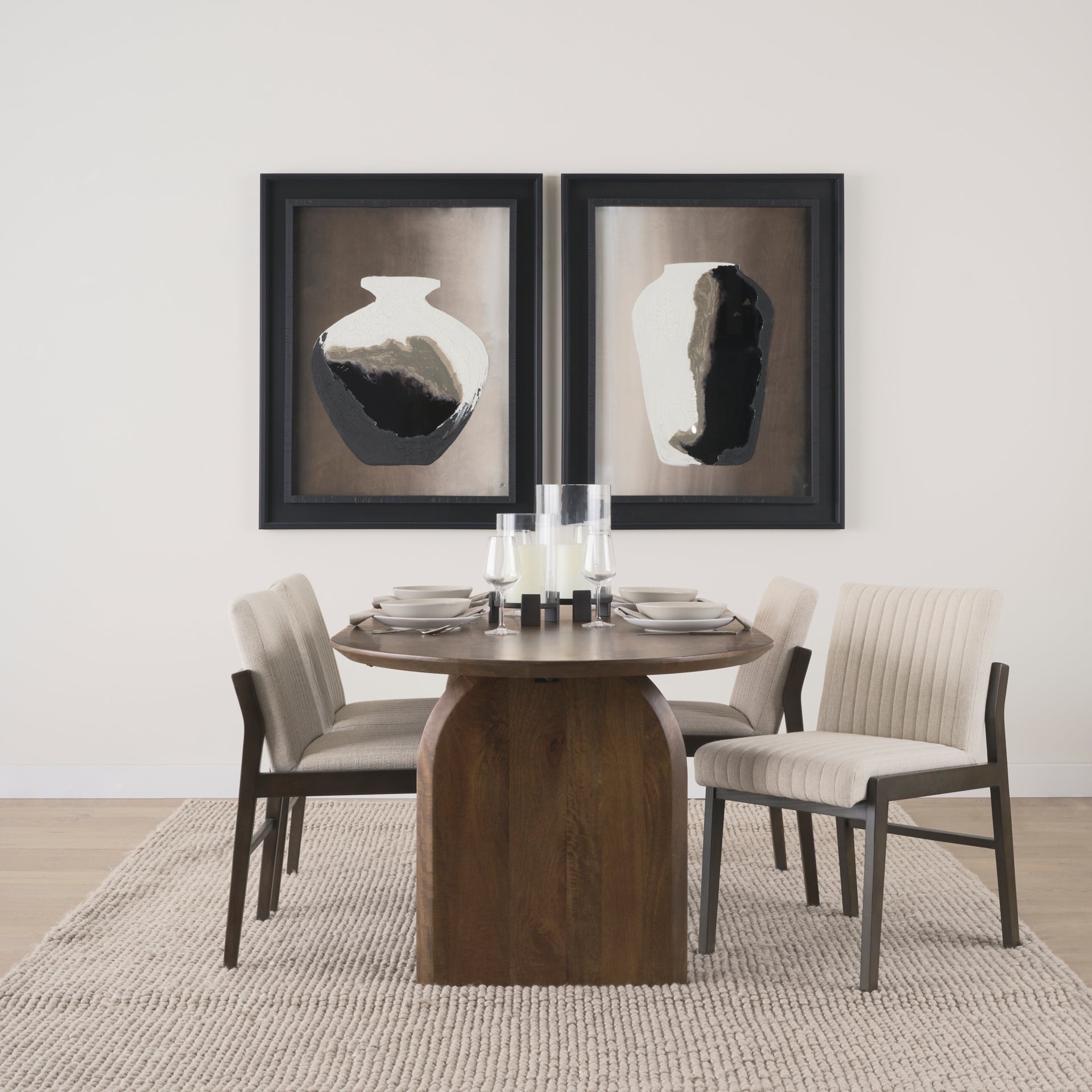 Ireland Dining Table 9 - a - FURNITURE - Dining Table - round Mercana