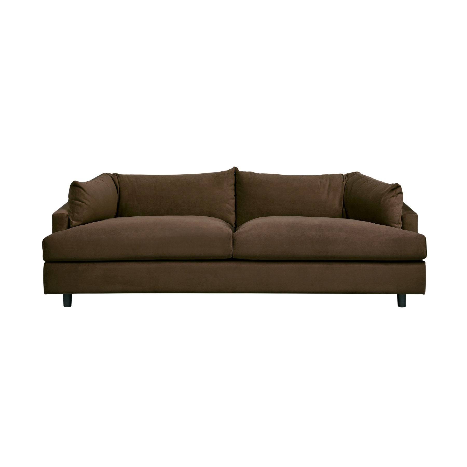 Gus* Modern Thalia 86" Sofa Sofas Gus Velvet Cocoa