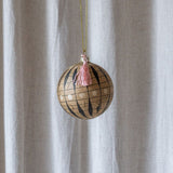 Round Paper Mache Ornament with Tassel CHRISTMAS 2023 Creative Co-op (DYA) No. 1