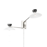 Whitley Plug-In Sconce LIGHTING - sconce Hudson Valley Lighting Polished Nickel