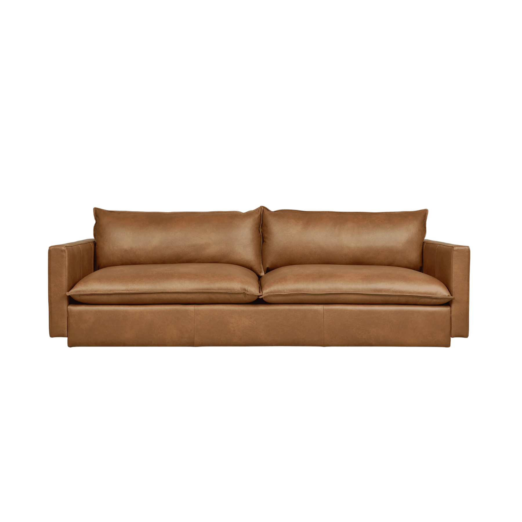 Gus* Modern Sola 86" Sofa 1 - a - FURNITURE - sofa Gus Raleigh Chestnut Leather