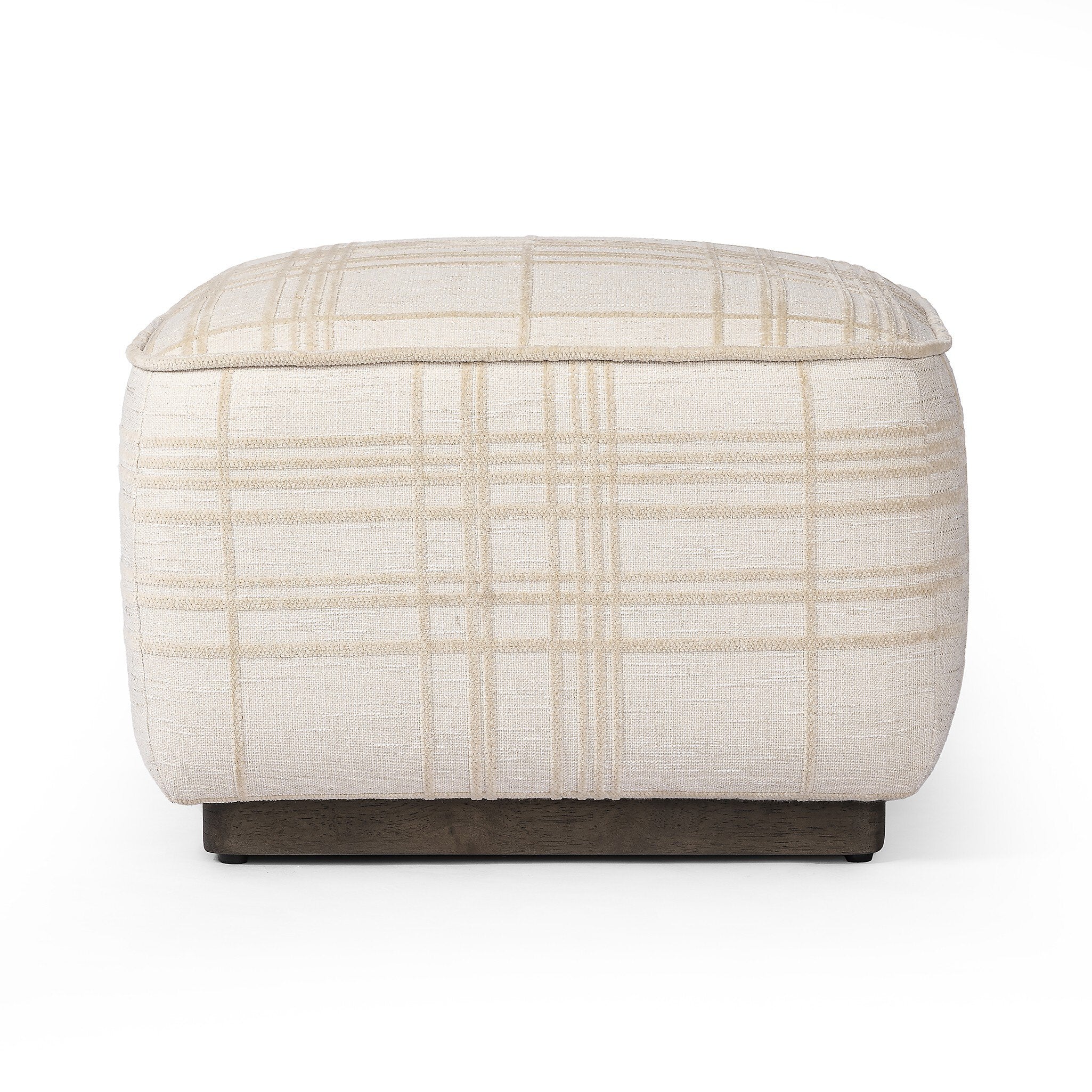 Sinclair Square Ottoman-21" FURNITURE - ottoman Four Hands Sheffield Ivory