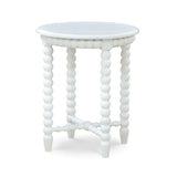 Chloe Round End Table 4 - a - FURNITURE - accent table - wood Bramble Architectural White