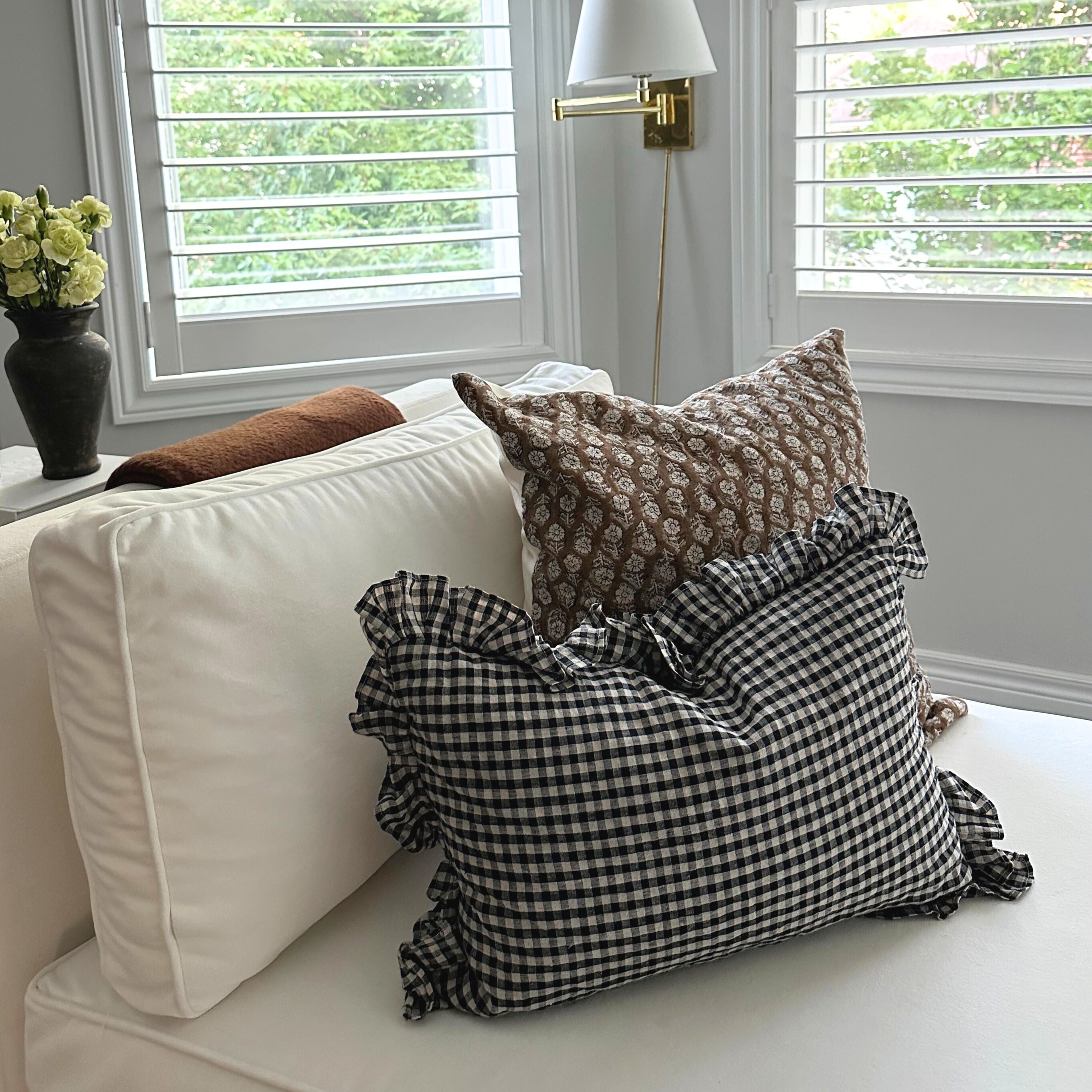 Aspen Ruffle Pillow Cover 1 - PILLOWS - Linen - neutral Rug & Weave Pillows