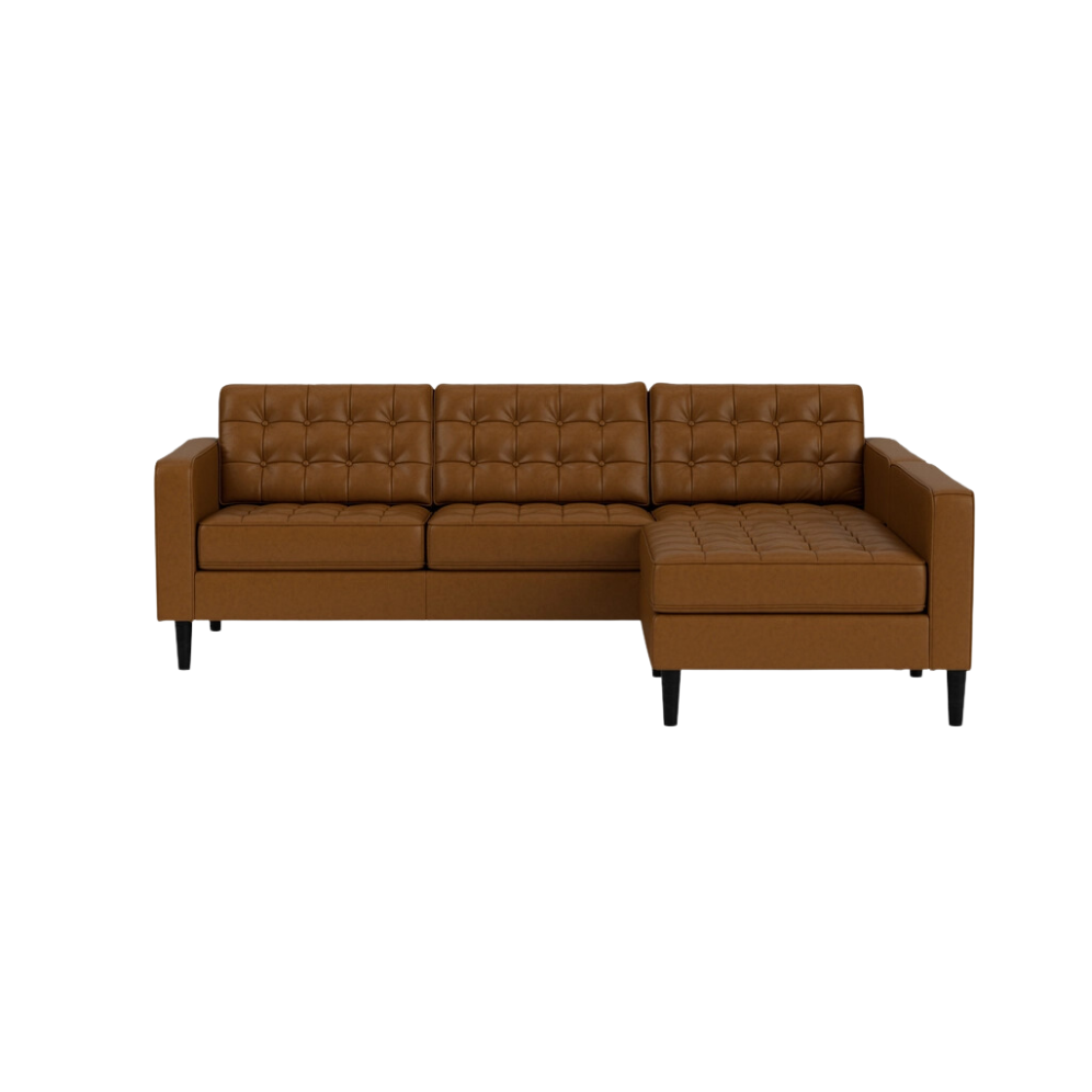 Reverie 92" Two-Piece Sectional Sofa With Extended Seat - Classic Sahara Leather 2 - FURNITURE - sectional EQ3