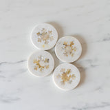 Marble & Mother of Pearl Coaster Set CHRISTMAS 2024 Creative Co-op (DYA)