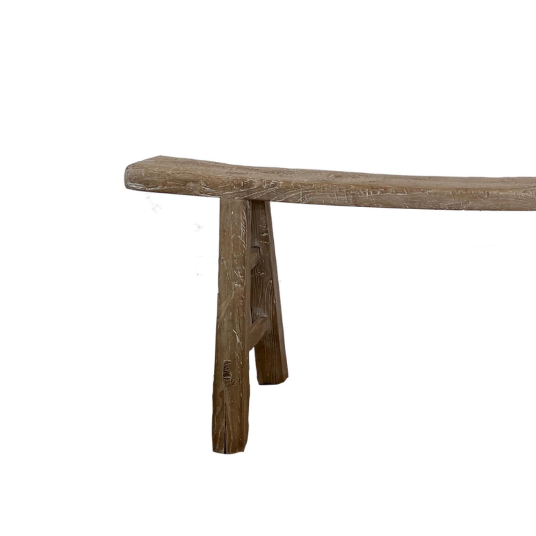 Alic Vintage Elm Wood Bench - Natural 0-VINTAGE-bench Hauer Market