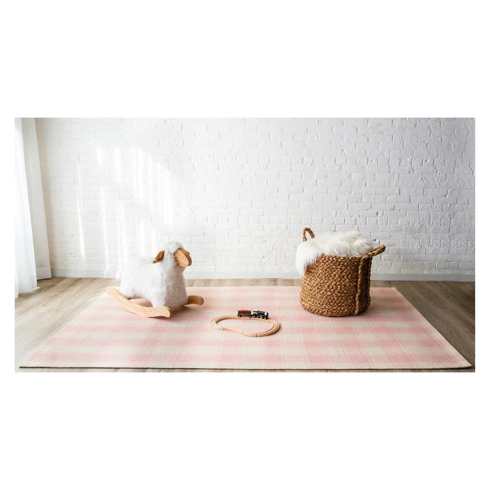 Marlby Tartan Pink Rug 0-rugs-wool Momeni