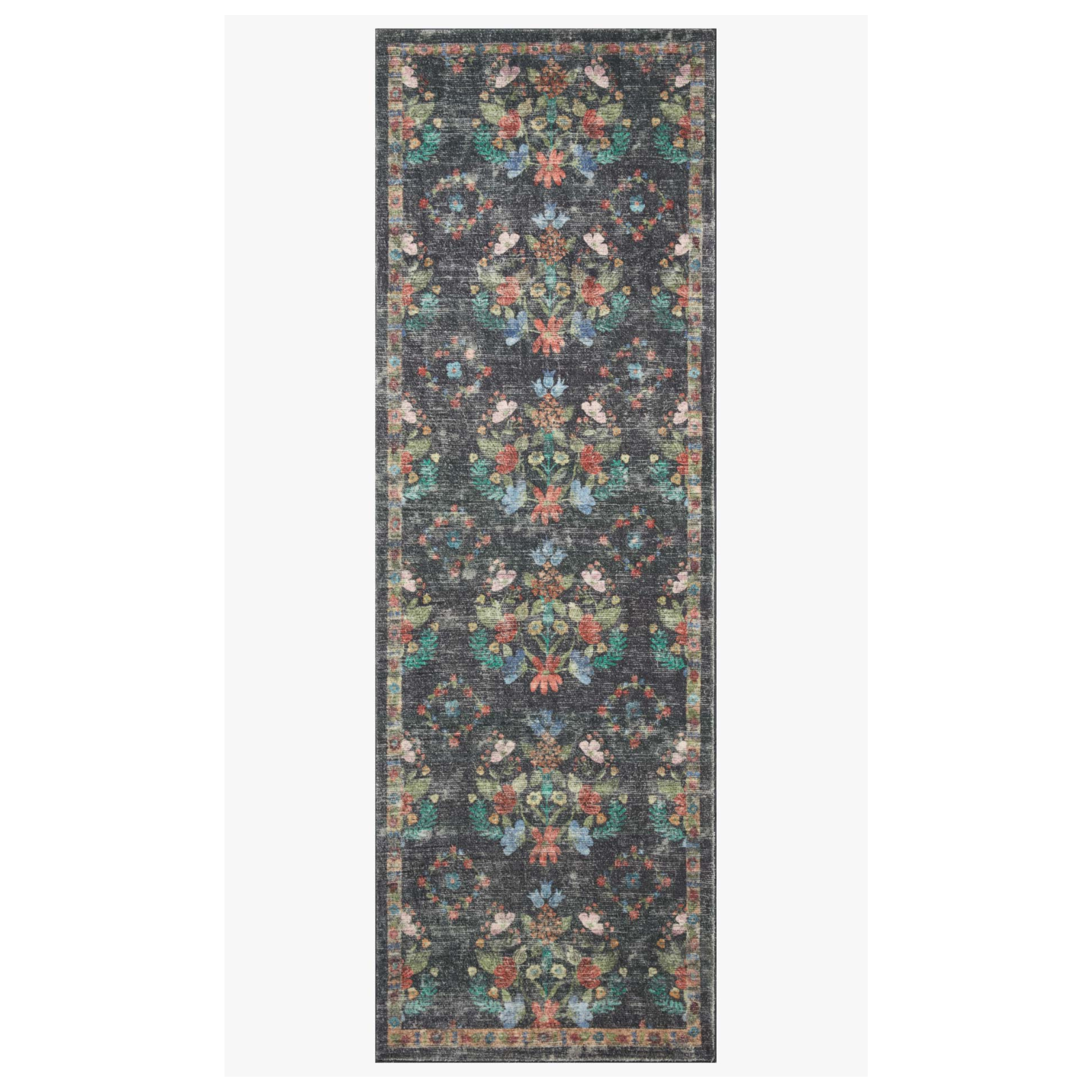 Rifle Paper Co. x Loloi Courtyard Seville Charcoal Rug 3-patterned rugs Loloi