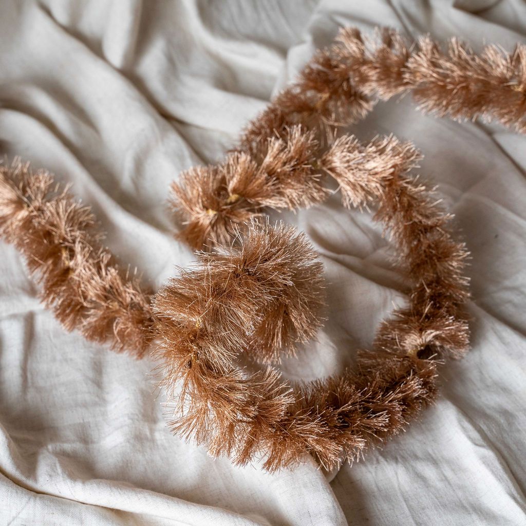 Tinsel Garland CHRISTMAS 2023 Creative Co-op (DYA) Rose Gold