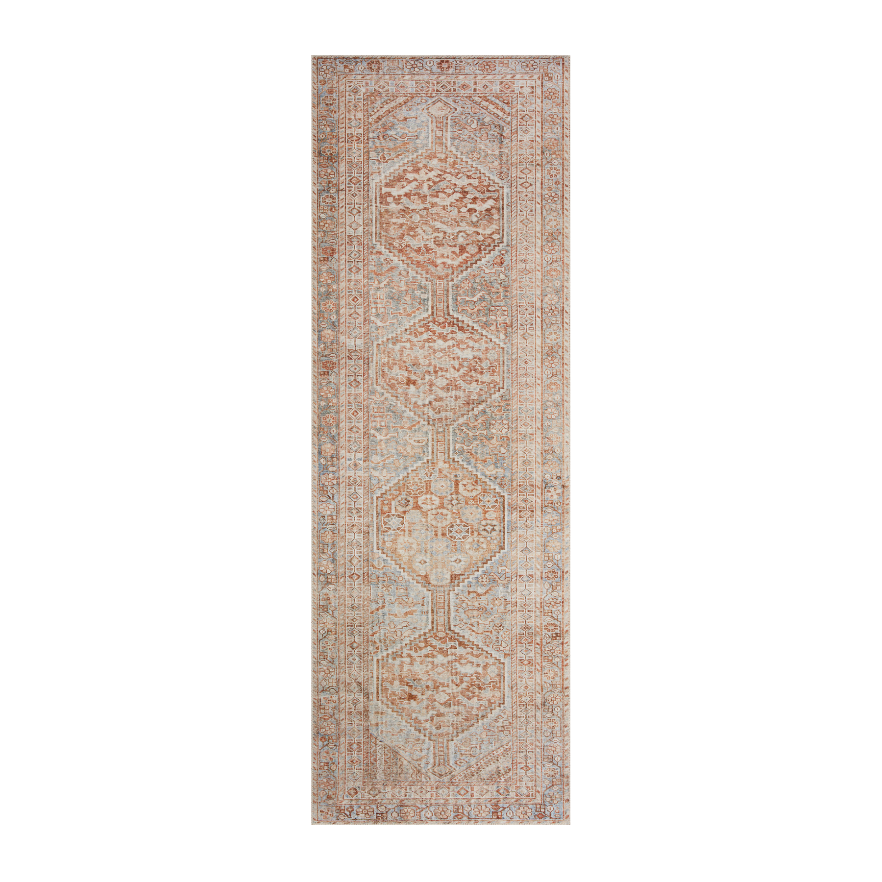 Chris Loves Julia x Loloi Jules Tangerine / Mist Rug RUGS - patterned Loloi
