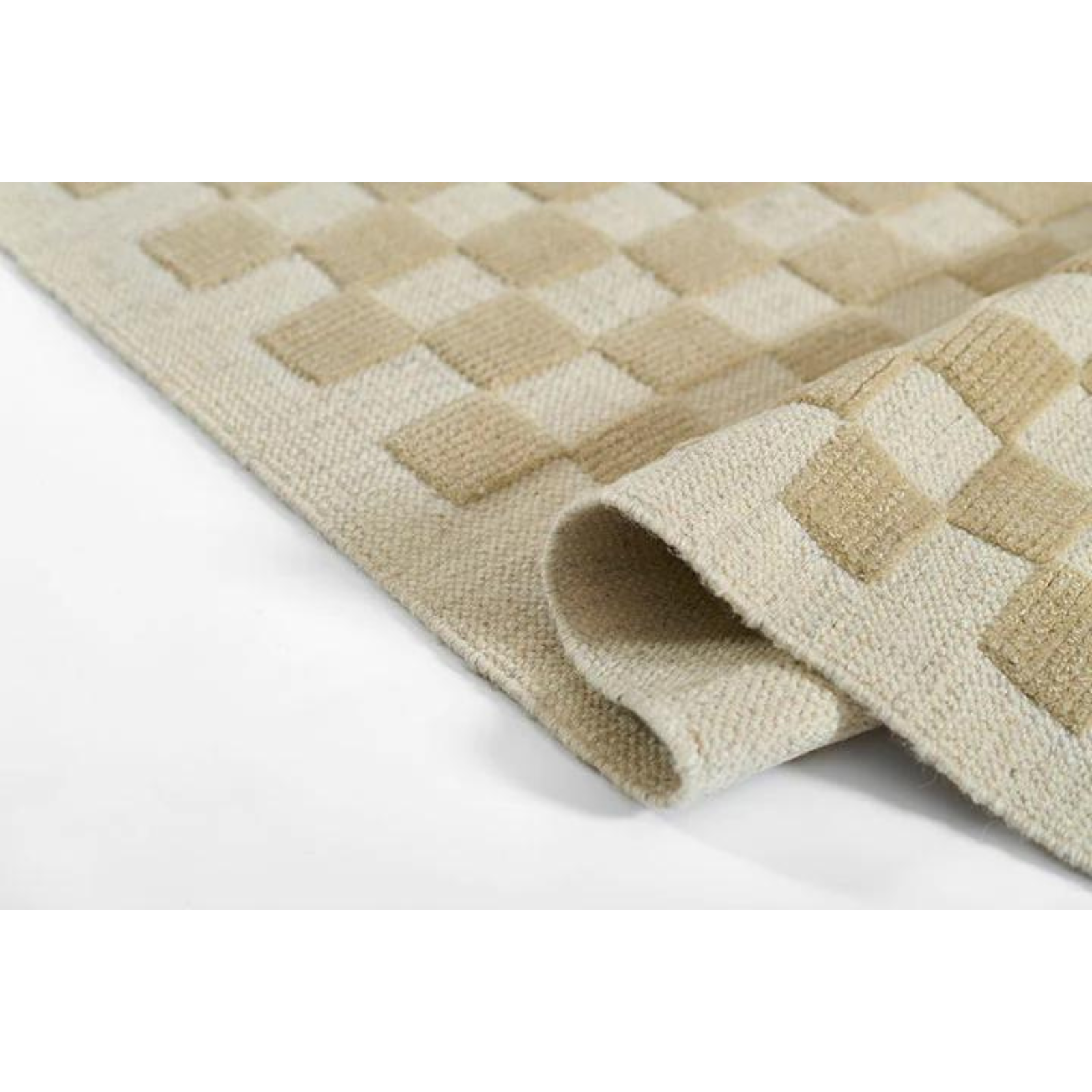 Willa Beige Checkerboard Rug 0-rugs-wool Momeni