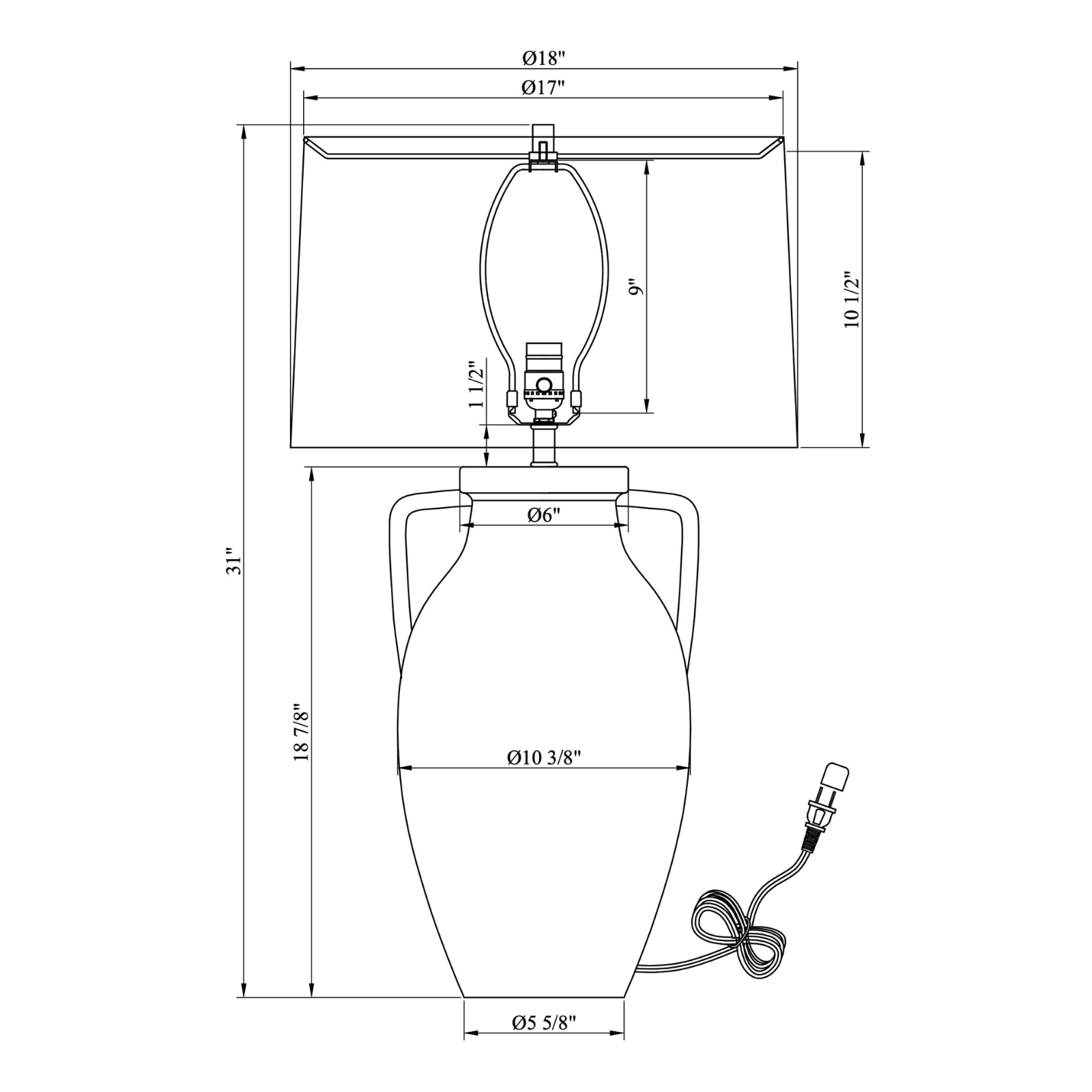 Dana Table Lamp LIGHTING - table lamp Flow Decor