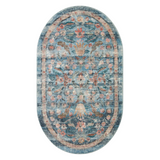 Rifle Paper Co. x Loloi Courtyard Eve Blue Rug 3-patterned rugs Loloi