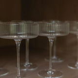 PRE-ORDER - Ribbed Coupe Cocktail Glass Set PRE-ORDER Sku Inter Continental Mercantile