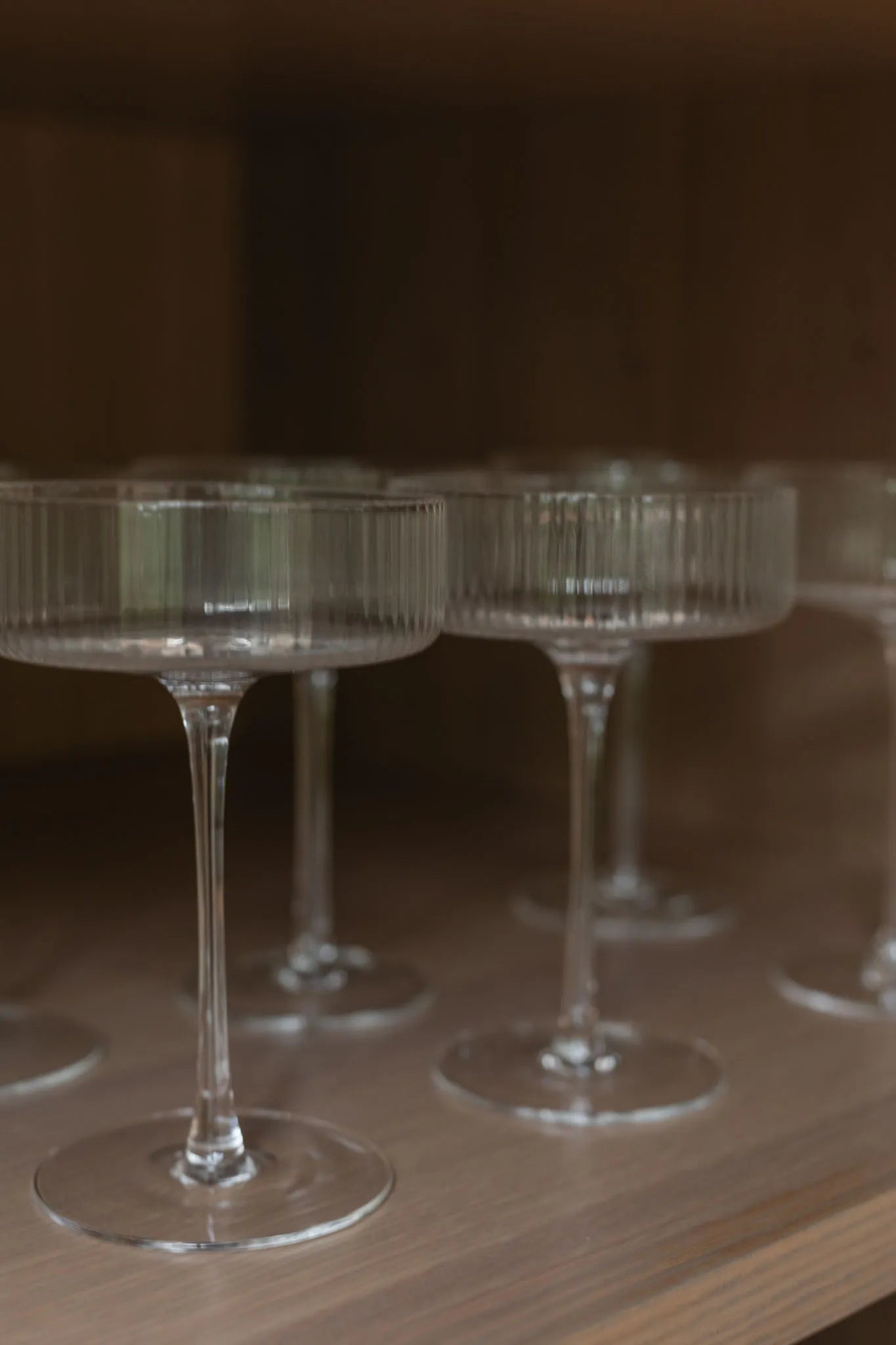 PRE-ORDER - Ribbed Coupe Cocktail Glass Set PRE-ORDER Sku Inter Continental Mercantile