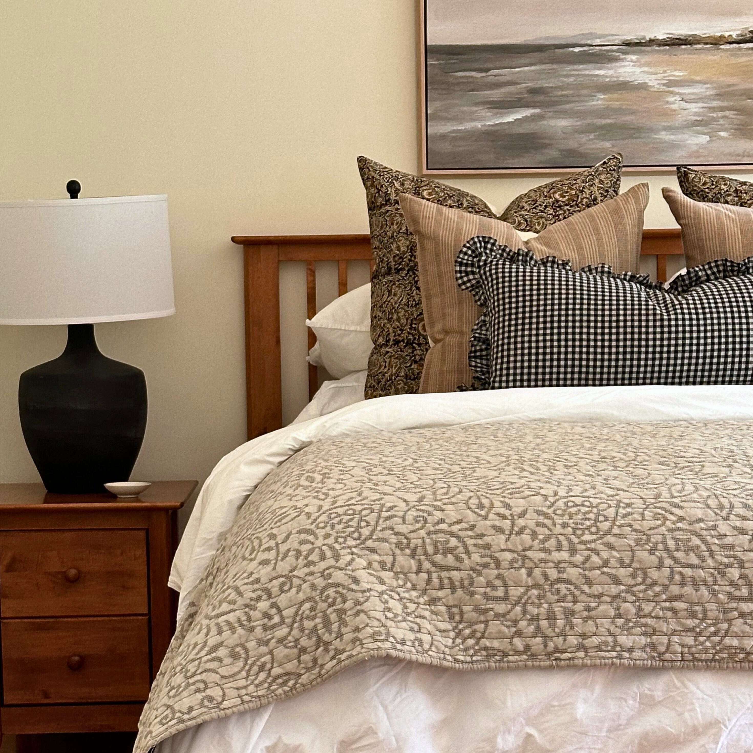 Aspen Ruffle Long Lumbar Pillow Cover 1 - PILLOWS - essentials Rug and Weave