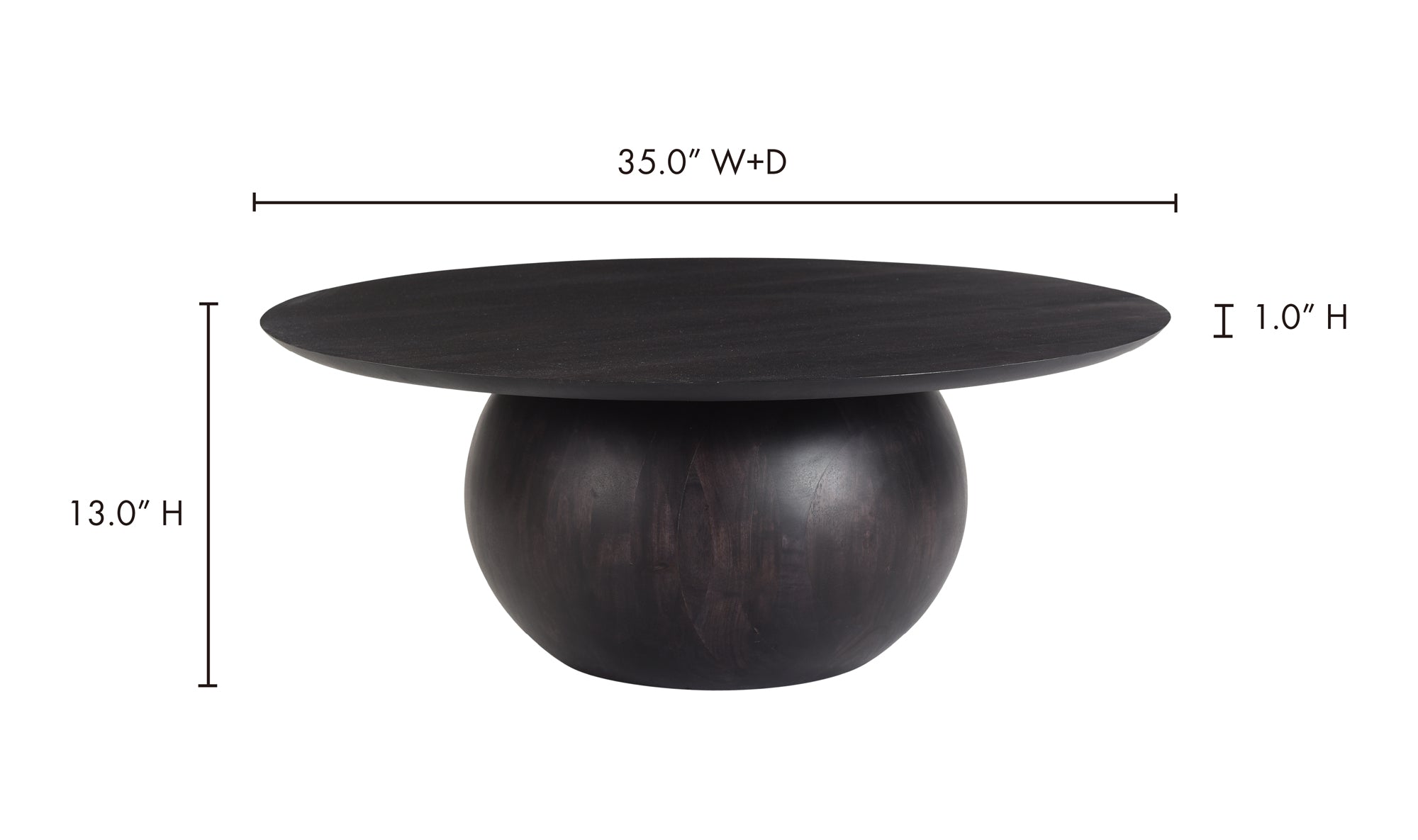 Pacific Coffee Table - Black 4 - b - FURNITURE - coffee table - round Moe's Furniture