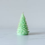 Tree Shaped Pillar Candle CHRISTMAS 2024 Creative Co-op (DYA) Mint Green