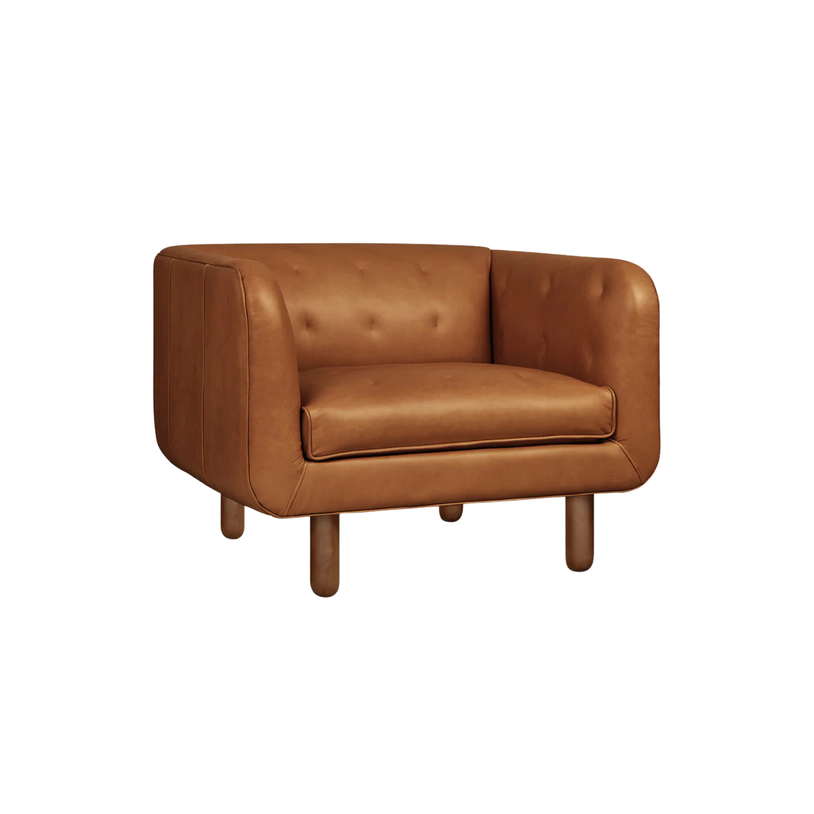 Gus* Beaconsfield Chair 1 - FURNITURE - sofa Gus Saddle Brown Leather