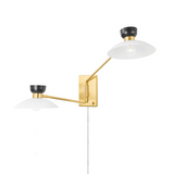 Whitley Plug-In Sconce - Aged Brass - NEW IN BOX LIGHTING - in store Hudson Valley Lighting