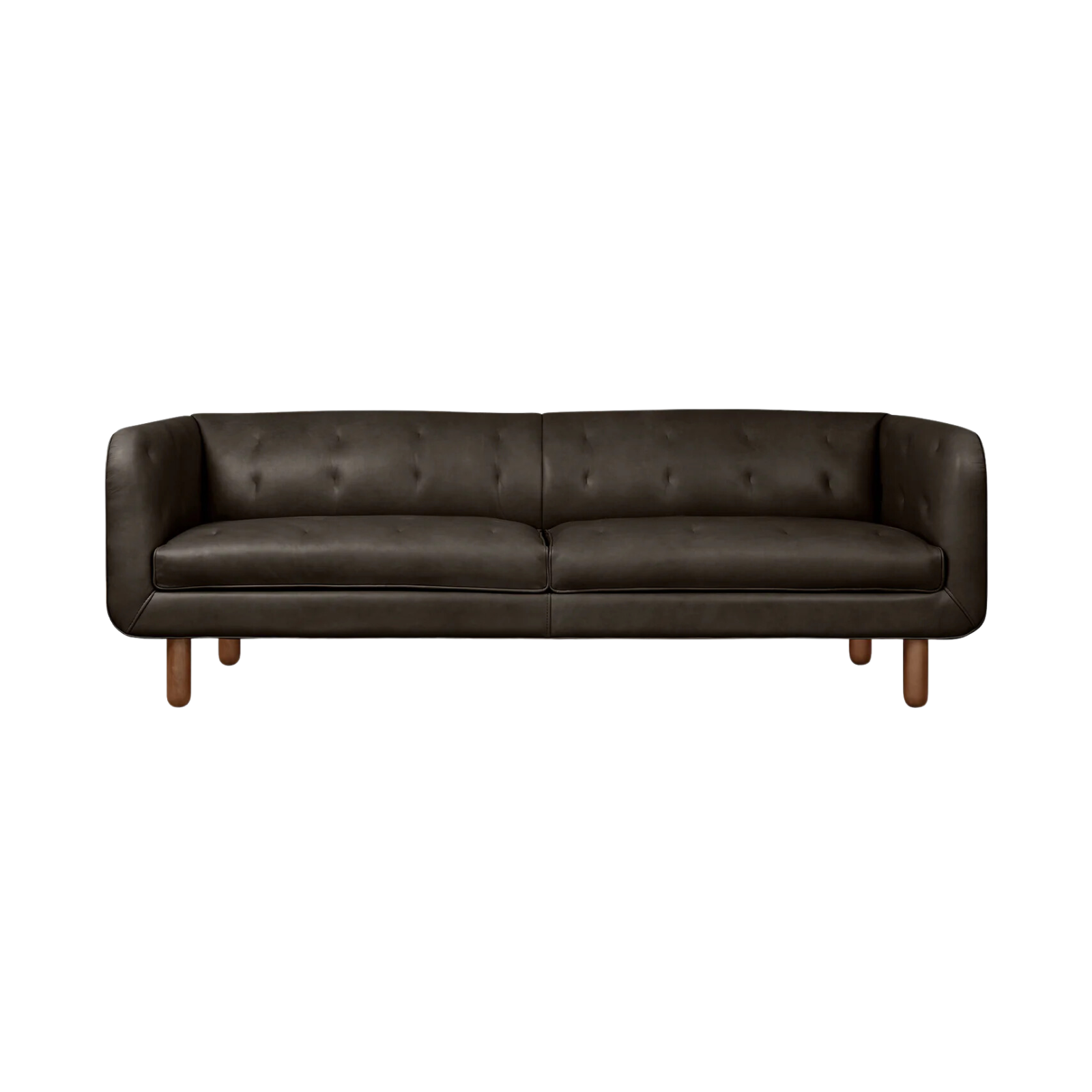 Gus* Beaconsfield 86" Sofa 1 - FURNITURE - sofa Gus Saddle Black Leather