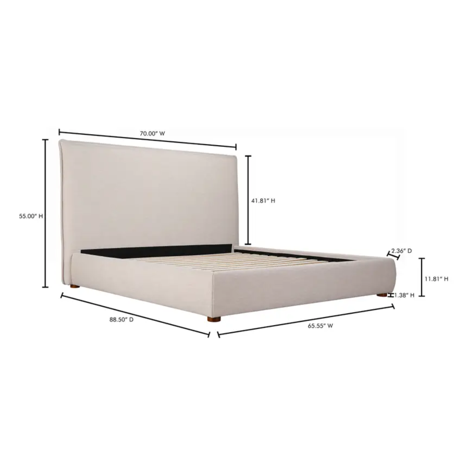 Lena Bed - Beige 13 - FURNITURE - bed Moe's Furniture