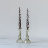 Tree Shaped Taper Candles - Pewter CHRISTMAS 2024 Creative Co-op (DYA)