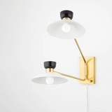 Whitley Plug-In Sconce - Aged Brass - NEW IN BOX LIGHTING - in store Hudson Valley Lighting