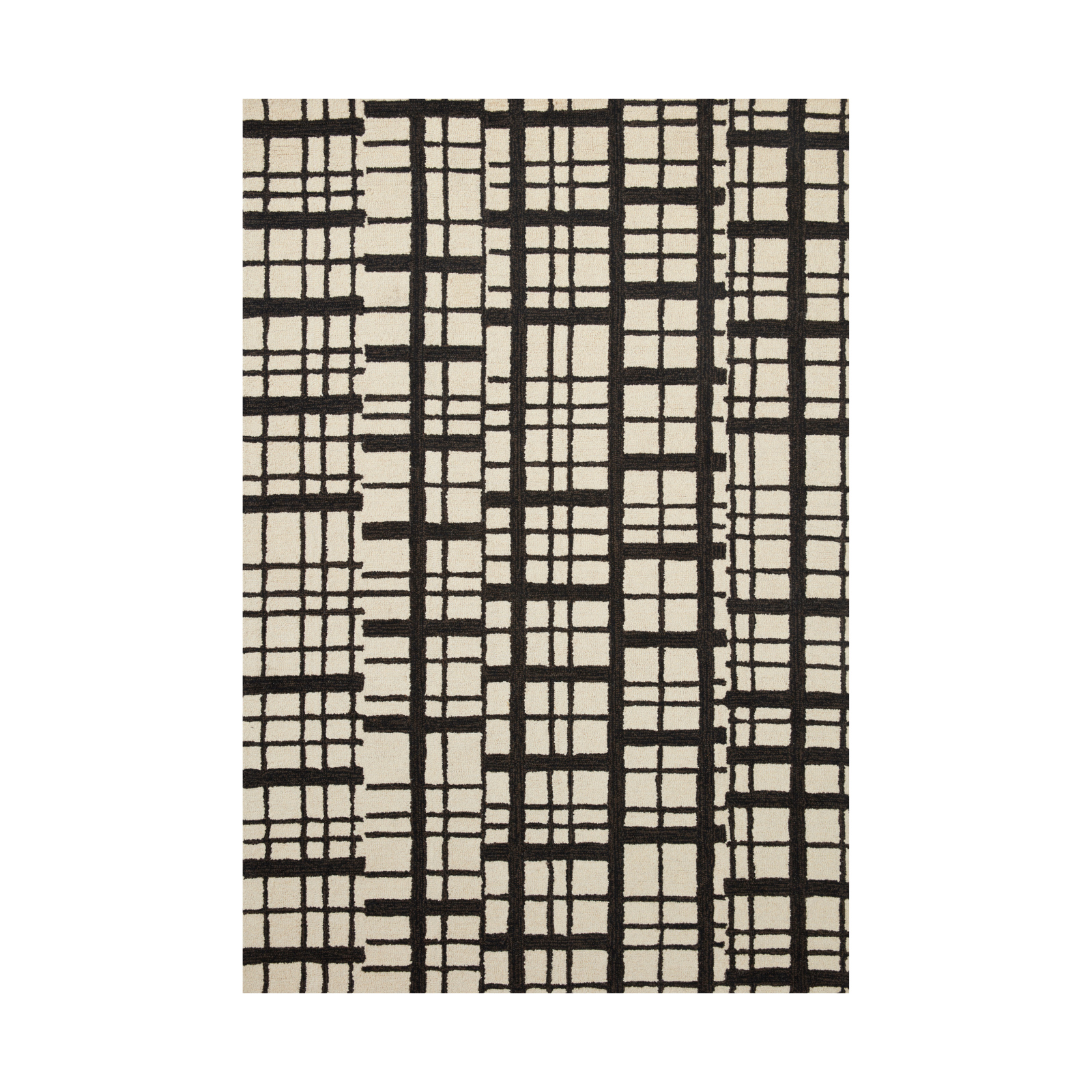 Chris Loves Julia x Loloi Polly Black / Ivory Rug 1-RUGS - jute Loloi