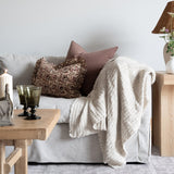 Mairi Block Print Ruffle Pillow Cover 1 - PILLOWS - block print - neutral Rug & Weave Pillows