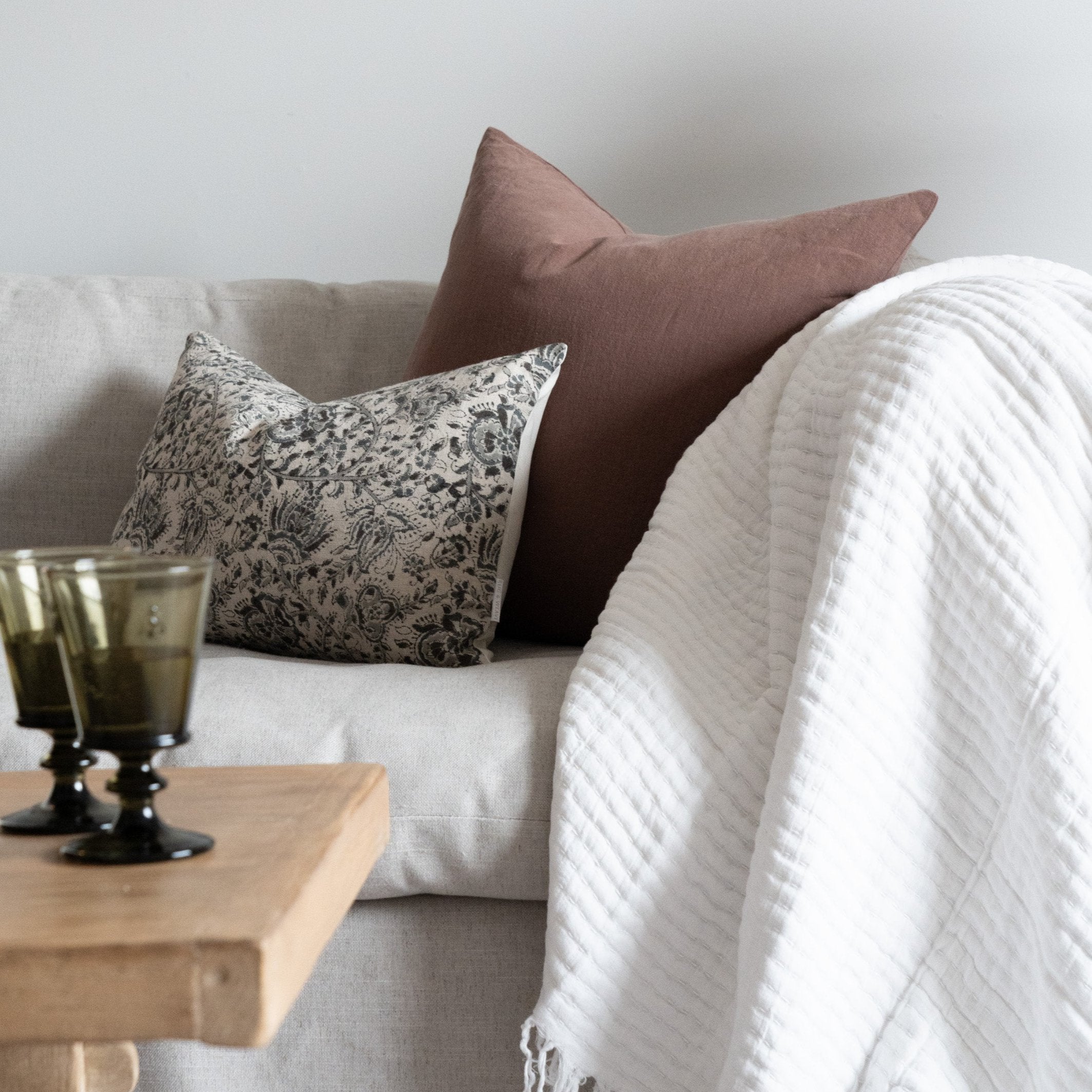 Cocoa Linen Pillow Cover 2 - PILLOWS - Linen - warm Rug & Weave Pillows