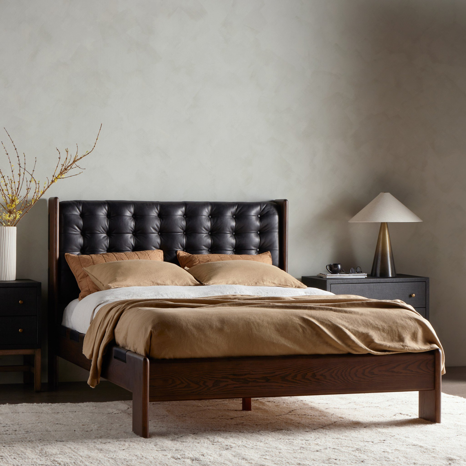 Dalton Bed FURNITURE - bed Four Hands