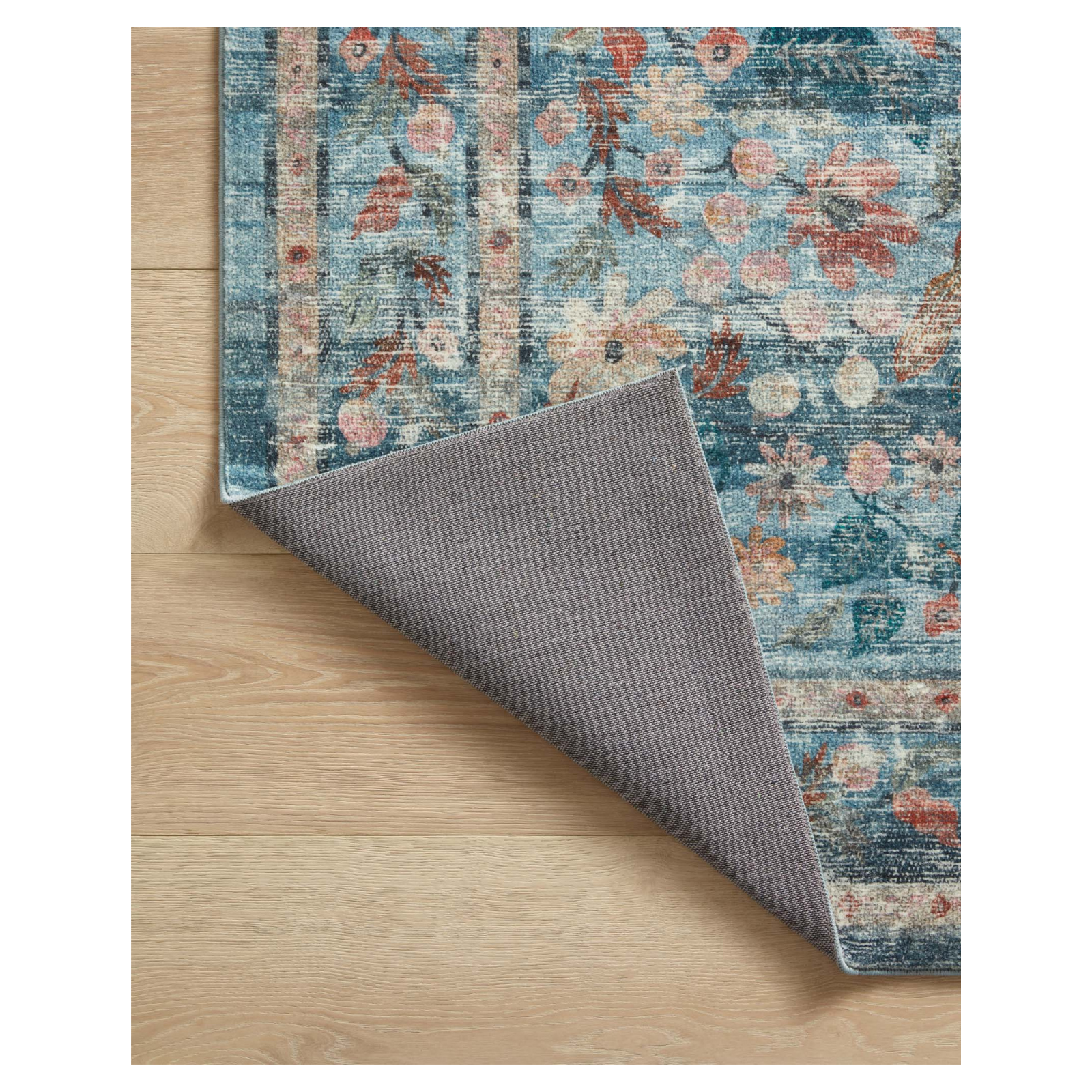 Rifle Paper Co. x Loloi Courtyard Eve Blue Rug 3-patterned rugs Loloi