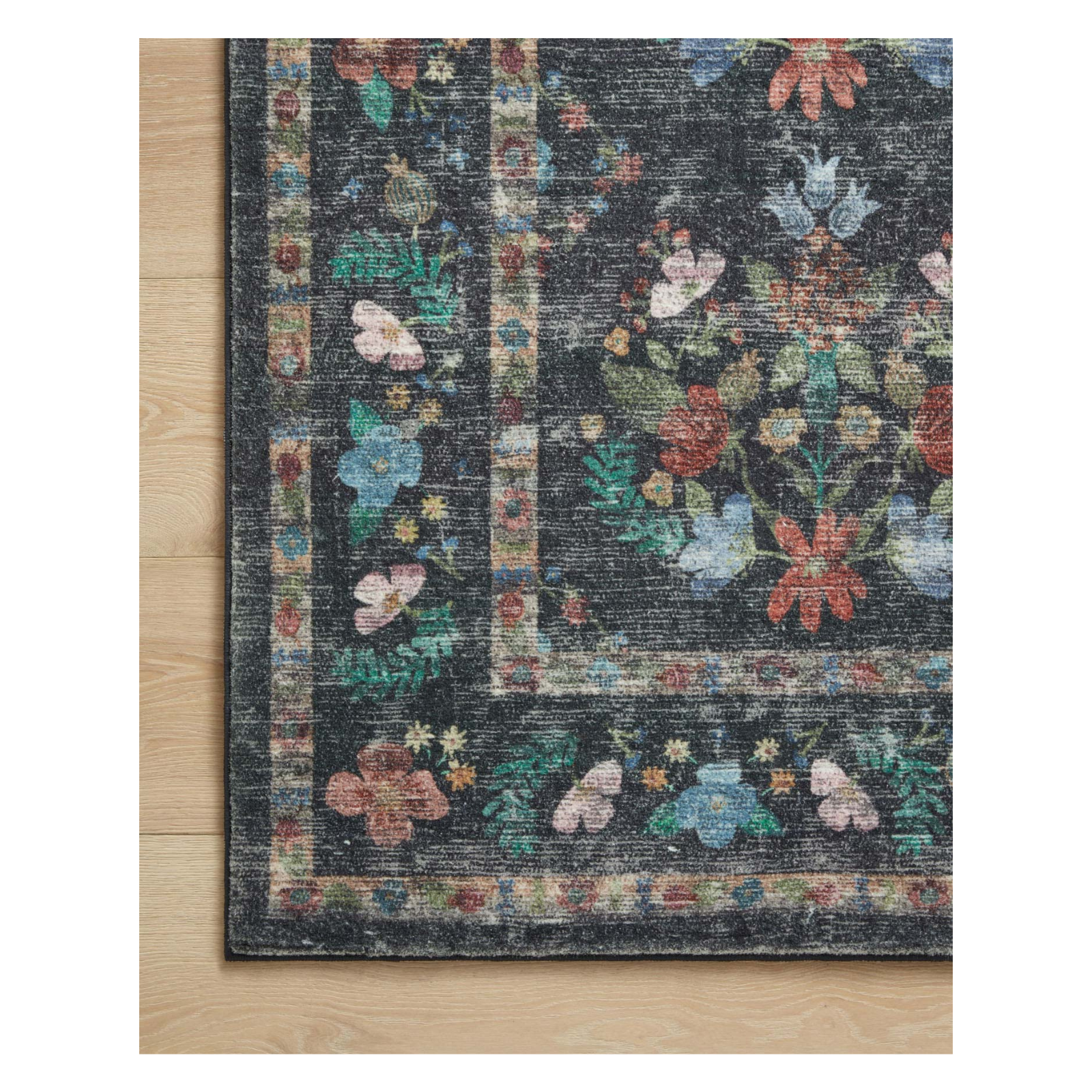 Rifle Paper Co. x Loloi Courtyard Seville Charcoal Rug 3-patterned rugs Loloi