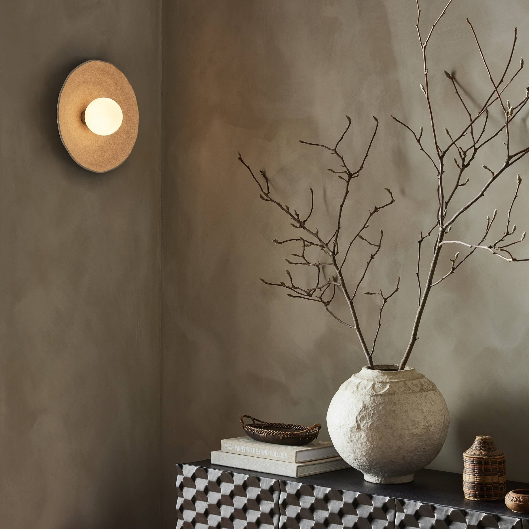 Omara Organic Ceramic Sconce LIGHTING - sconce Four Hands