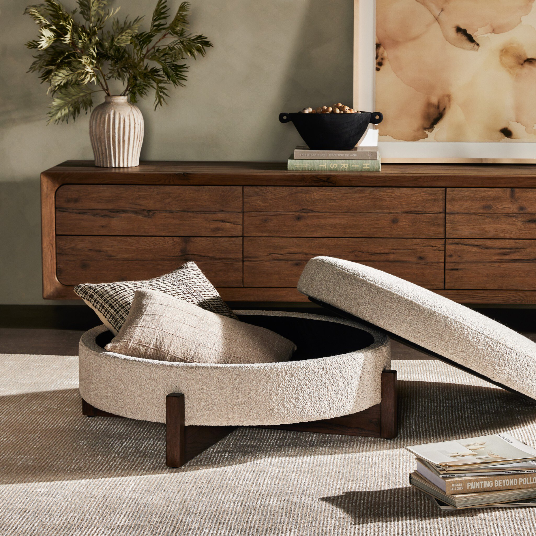 Deeana Storage Ottoman Ottomans Four Hands