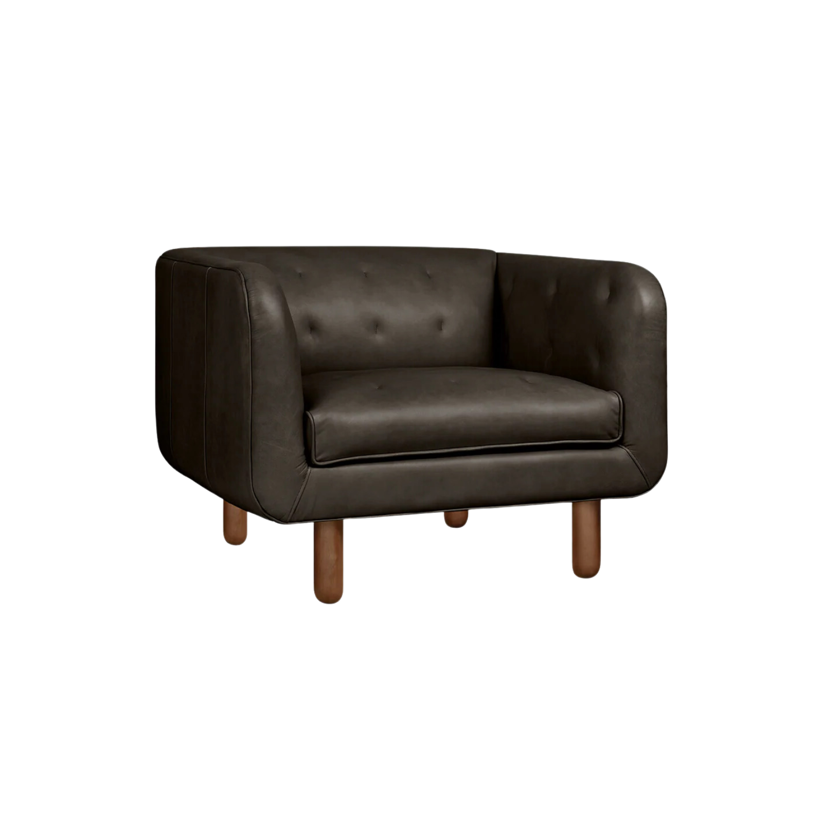 Gus* Beaconsfield Chair 1 - FURNITURE - sofa Gus Saddle Black Leather