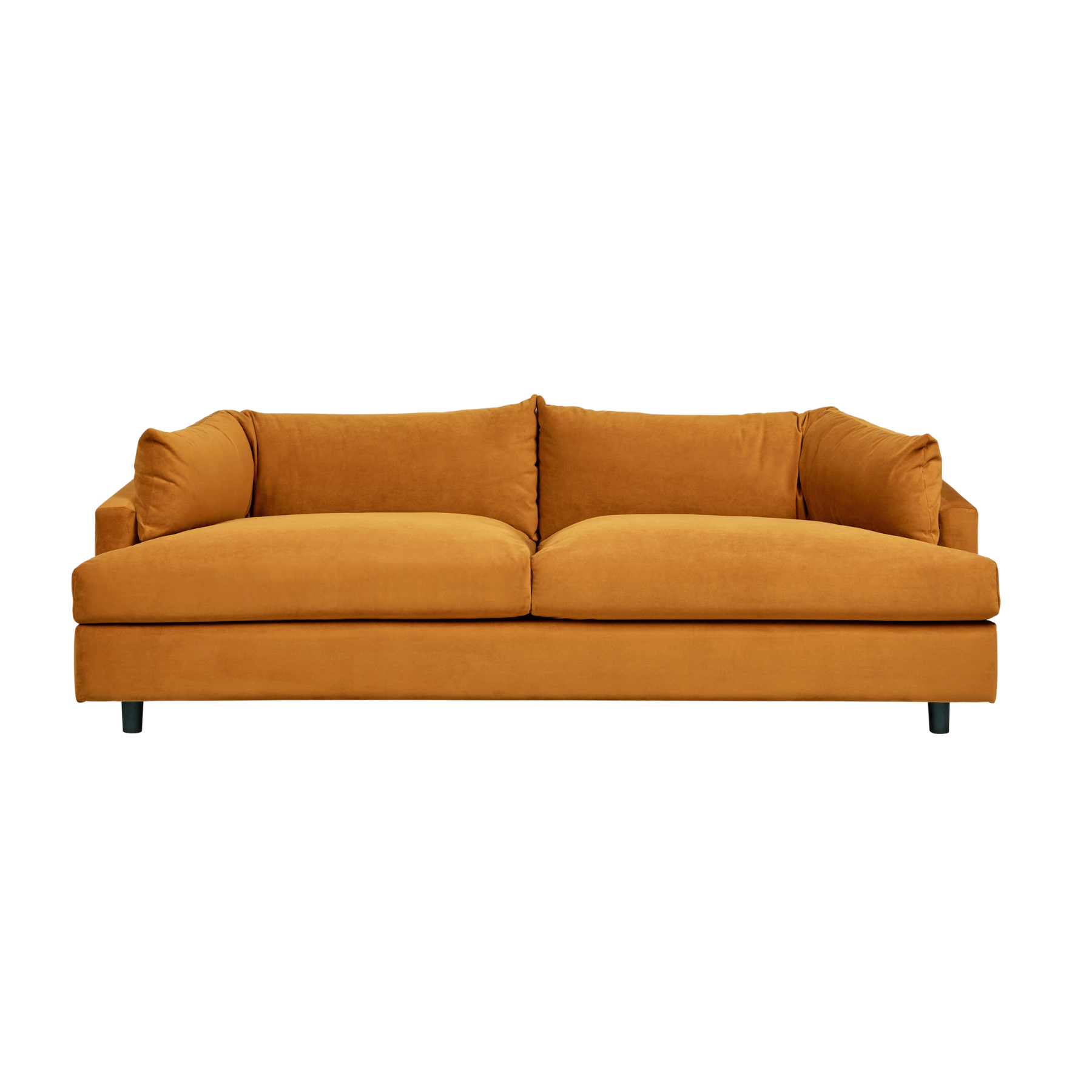 Gus* Modern Thalia 86" Sofa Sofas Gus Velvet Rust