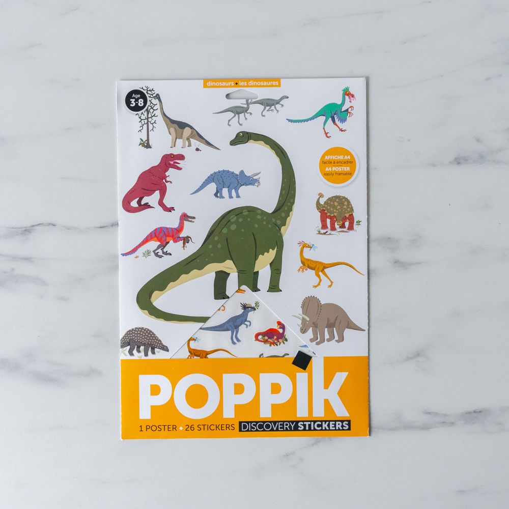 Dinosaurs Sticker Discovery Poster FINNBIRD - sticker poster FIRE THE IMAGINATION