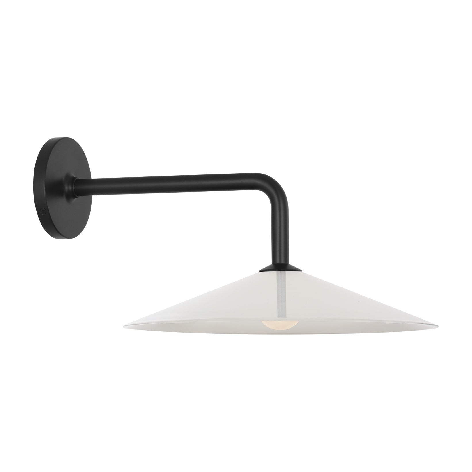Ponce 9" Sconce LIGHTING - sconce Visual Comfort Modern Iron White Glass