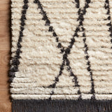 Chris Loves Julia x Loloi Alice Cream / Charcoal Crosshatch Rug RUGS - patterned Loloi