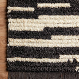 Chris Loves Julia x Loloi Alice Cream / Charcoal Stripes Rug RUGS - patterned Loloi