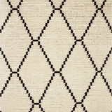 Chris Loves Julia x Loloi Alice Cream / Charcoal Diamond Rug RUGS - patterned Loloi
