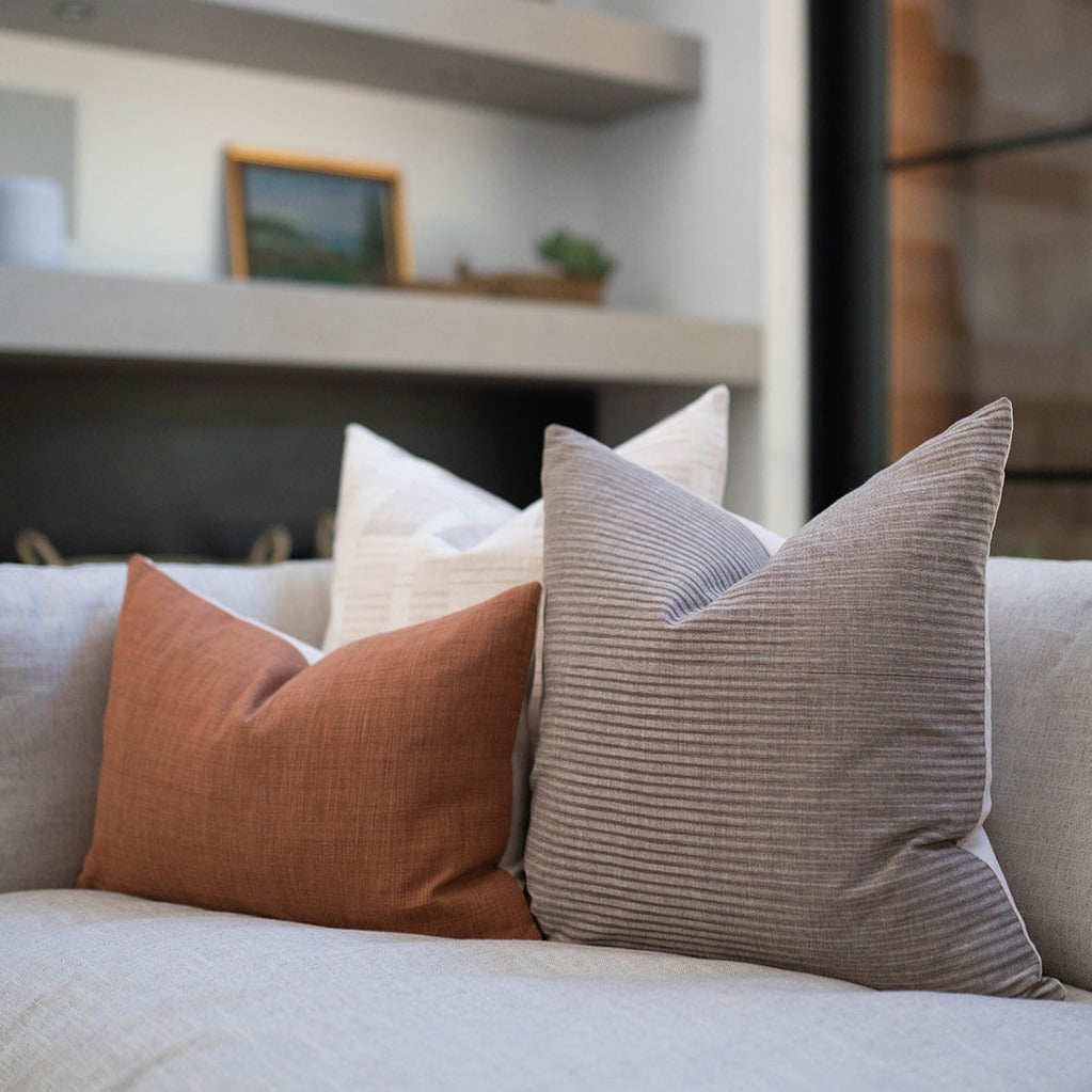 Double Sided Terracotta Thai Woven Pillow Cover 2 - PILLOWS - Thai - warm Rug & Weave Pillows