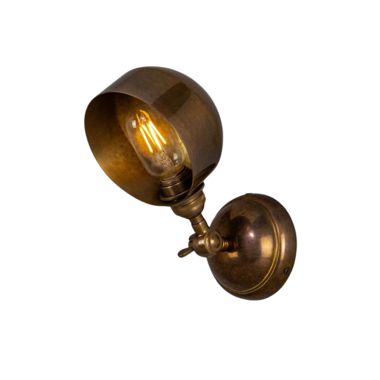 San Jose Vintage Adjustable Brass Picture Light LIGHTING - sconce Mullan Lighting