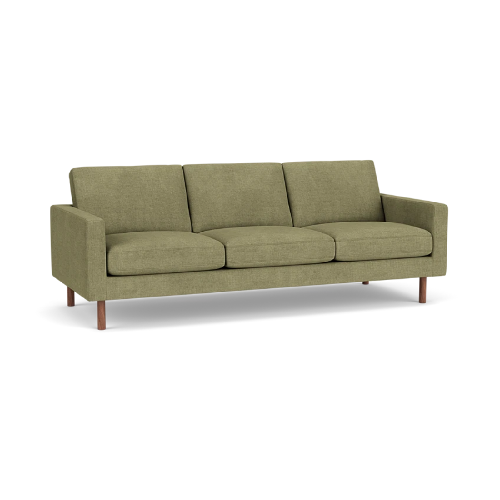 EQ3 Custom Fabric Joan 87" Sofa - Walnut Leg 1 - a - FURNITURE - Custom Sofas EQ3 Aspen Sage