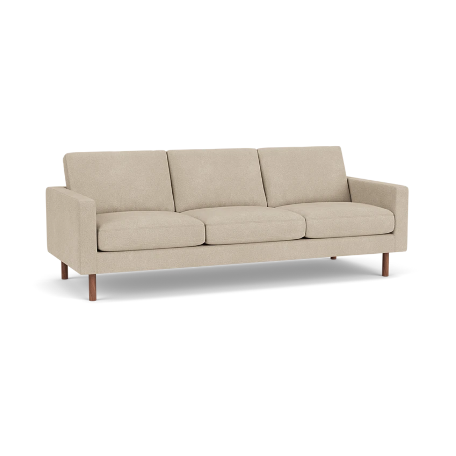 EQ3 Custom Fabric Joan 87" Sofa - Walnut Leg 1 - a - FURNITURE - Custom Sofas EQ3 Ava Haze