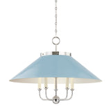 Clivedon Chandelier by Mark D. Sikes LIGHTING - chandelier Hudson Valley Lighting Polished Nickel Blue Bird